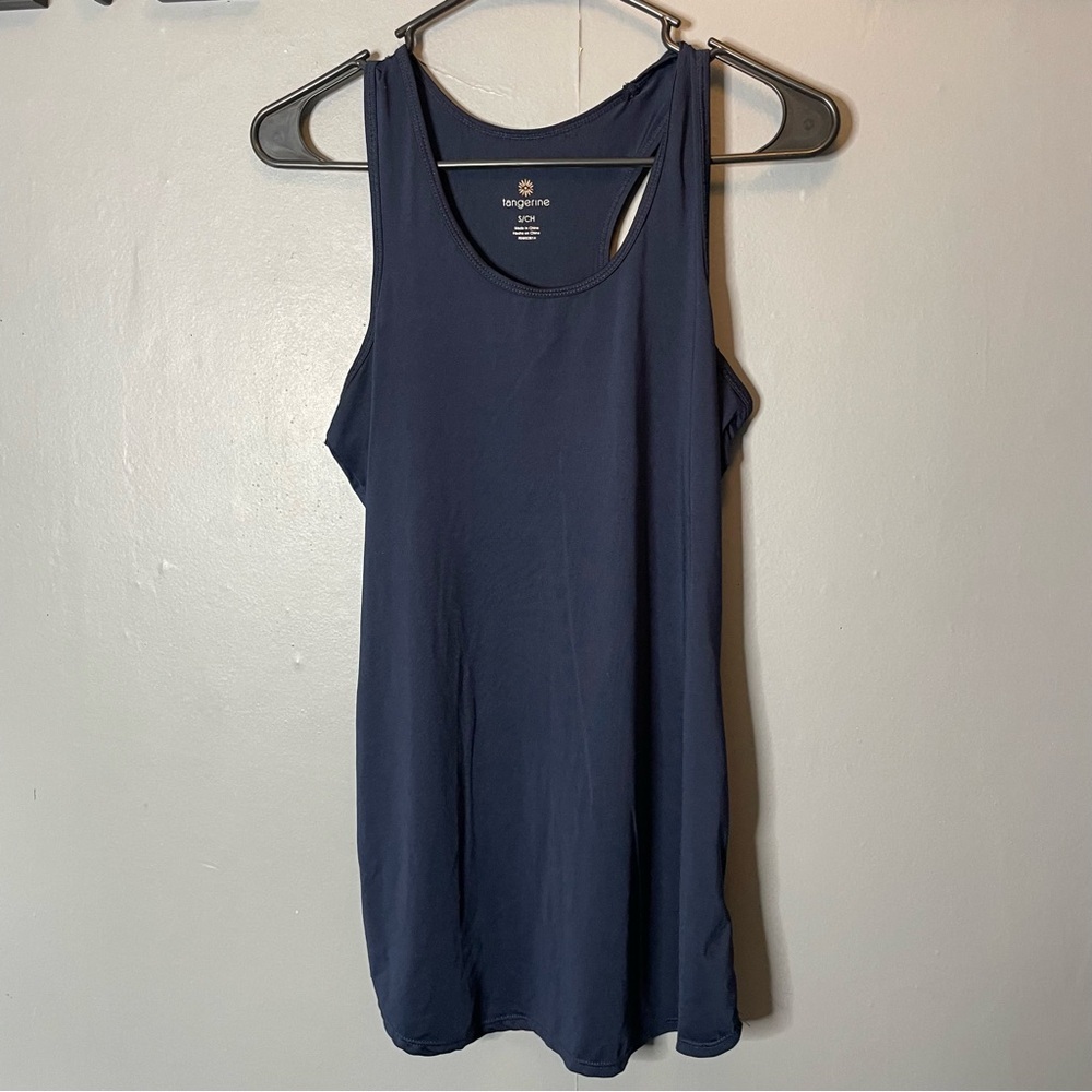 Tangerine Navy Blue‎ Women's Tank Top size small